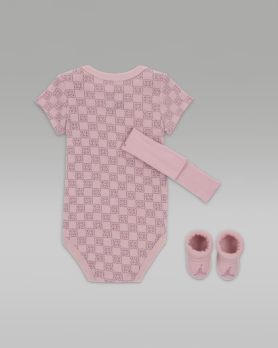 Jordan Monogram Baby 0 9M 3 Piece Bodysuit Set. Nike UK